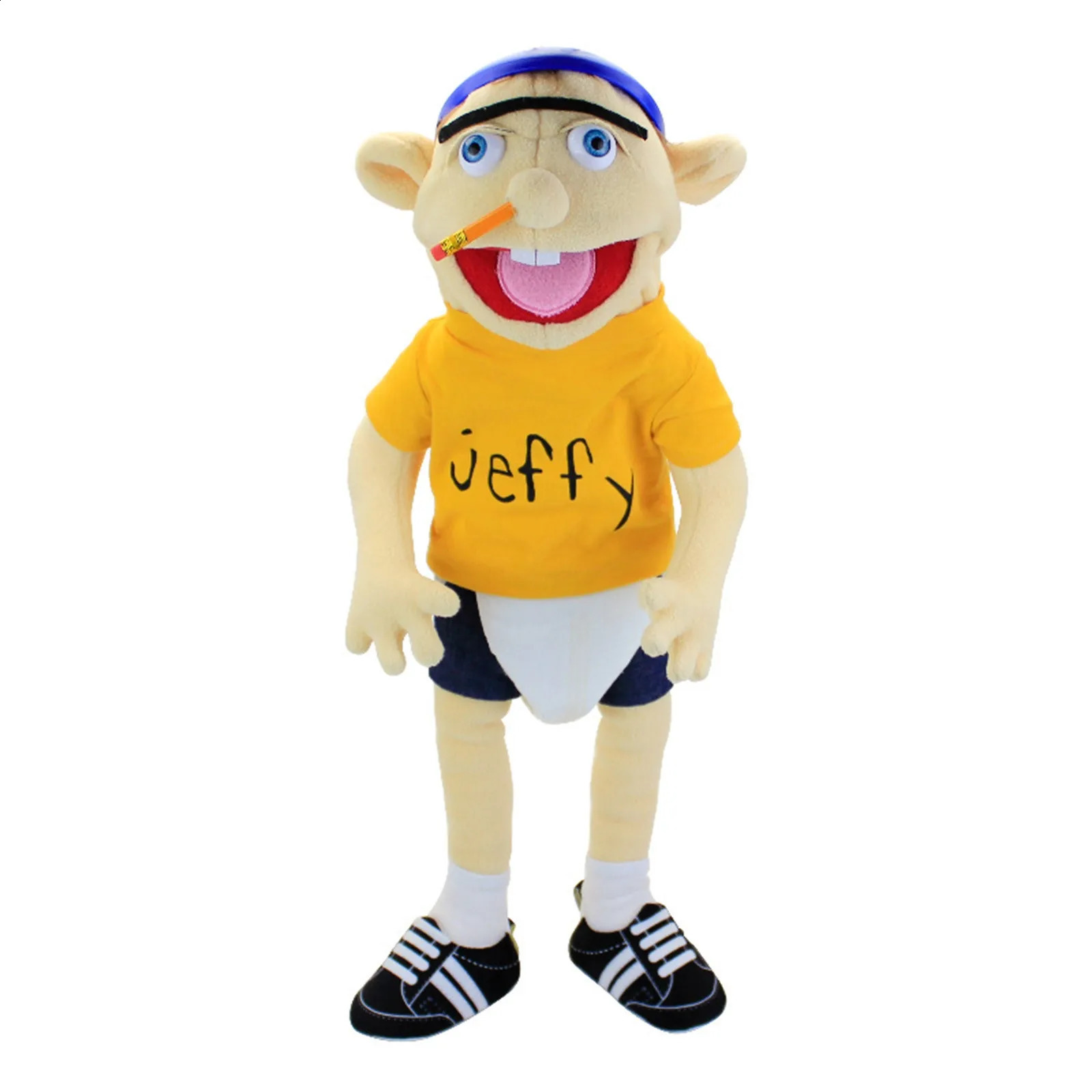 60 cm Jeffy Hand Puppet Plush Children Soft Doll Talk Show Party Props Christmas Doll Plush Toys Puppet Kids Gift 240329