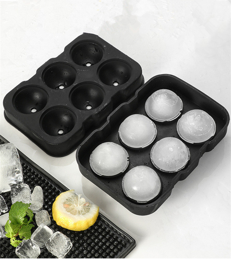 Большой ледяной производитель кубика Силиконовая плесень 6 Cell Big Sphere Ice Ball Cube Cube Cube Whisky Wiske Cocktail Accessories Accessories Barware