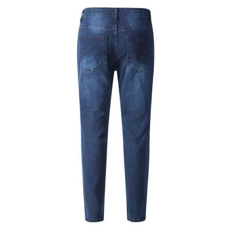 Men's Jeans Mens black tight jeans high-quality gray casual mens jeans tight mens jeans hip-hop street clothing cotton denim TrousersL2403