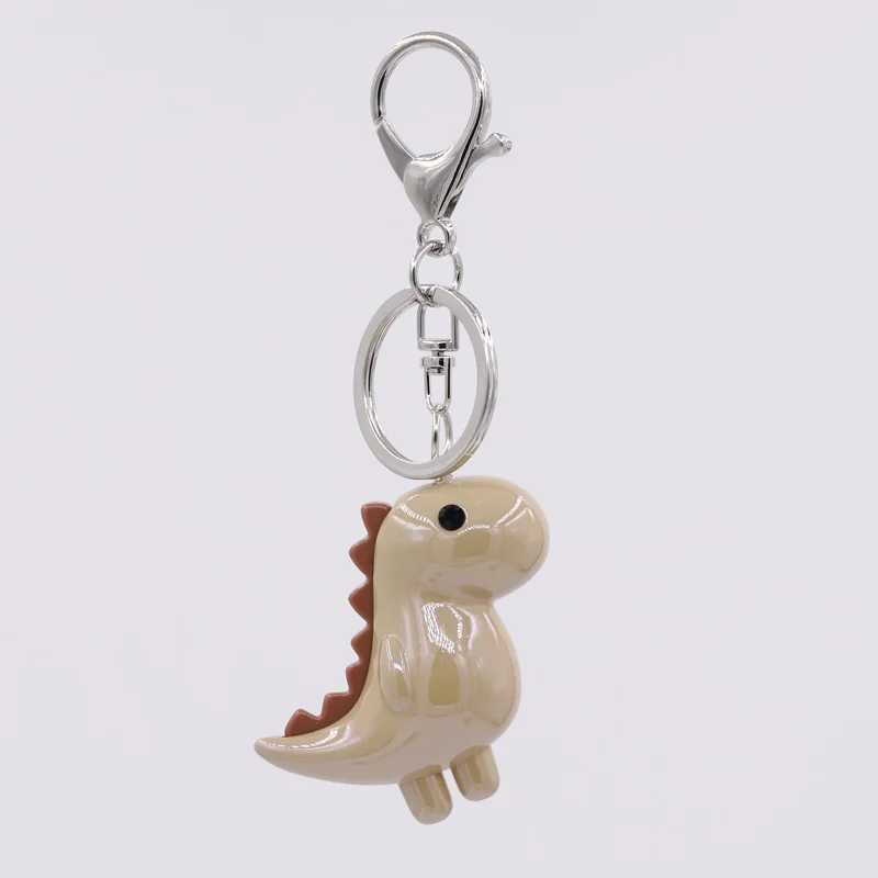 Keychains lanyards vonnor schattige cartoon dinosaurus sleutelhanger accessoires hoogwaardige acryl dier hangers ring sieraden geschenken q240403