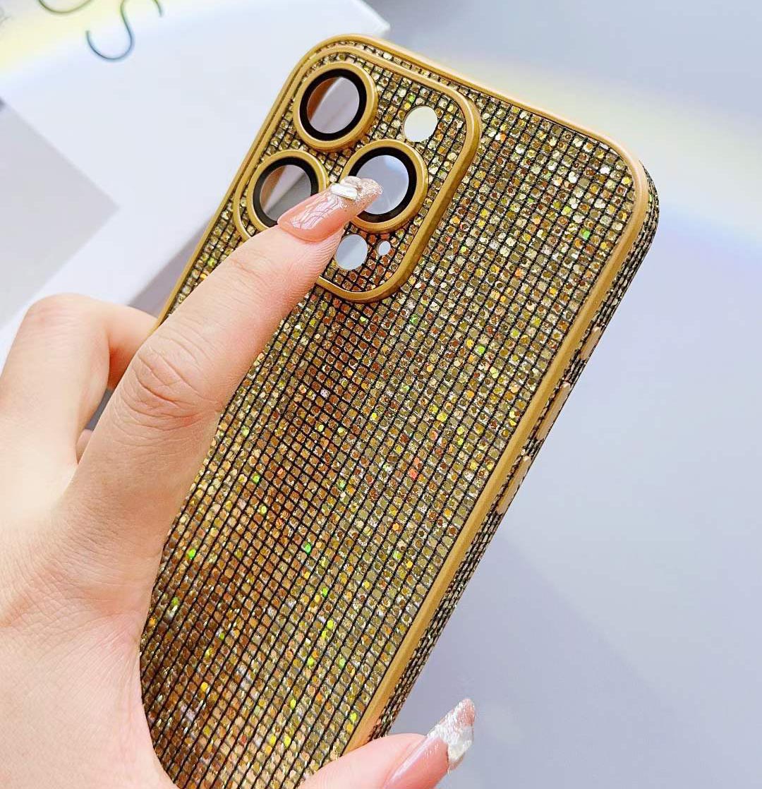 Custodie di rinestone del bling di lusso iPhone 15 più 14 Pro Max 13 12 11 iPhone15 Shinny Diamond Hard Plastica PC morbido TPU Late