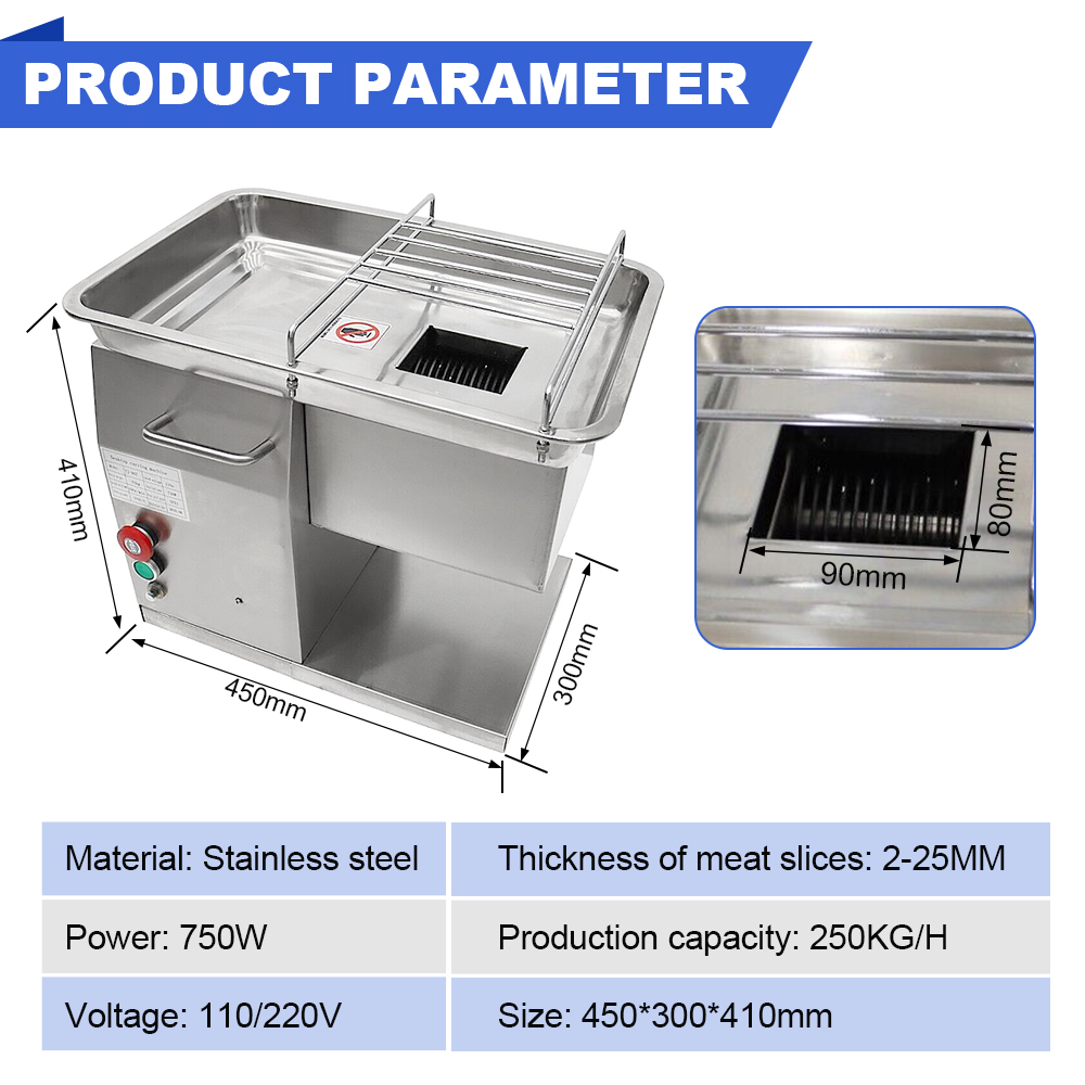 テーブルトップミートオートスライサー自動肉スライサーフードグレードステンレススチールスモールシュレッド肉肉スライサー