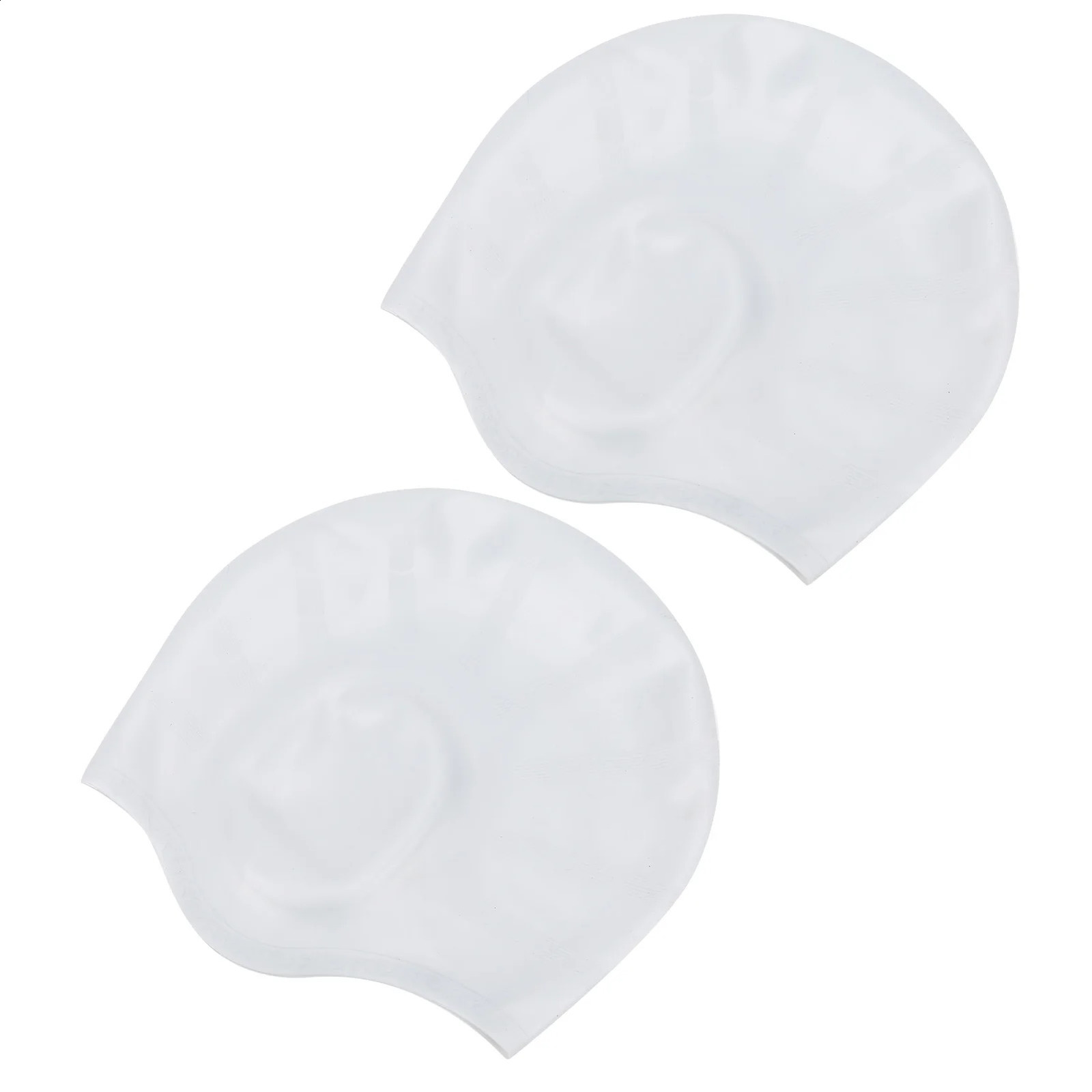 chapéu de natação branca adultos à prova d'água Alta elástica de silicone Protection Swim Supplies 240403