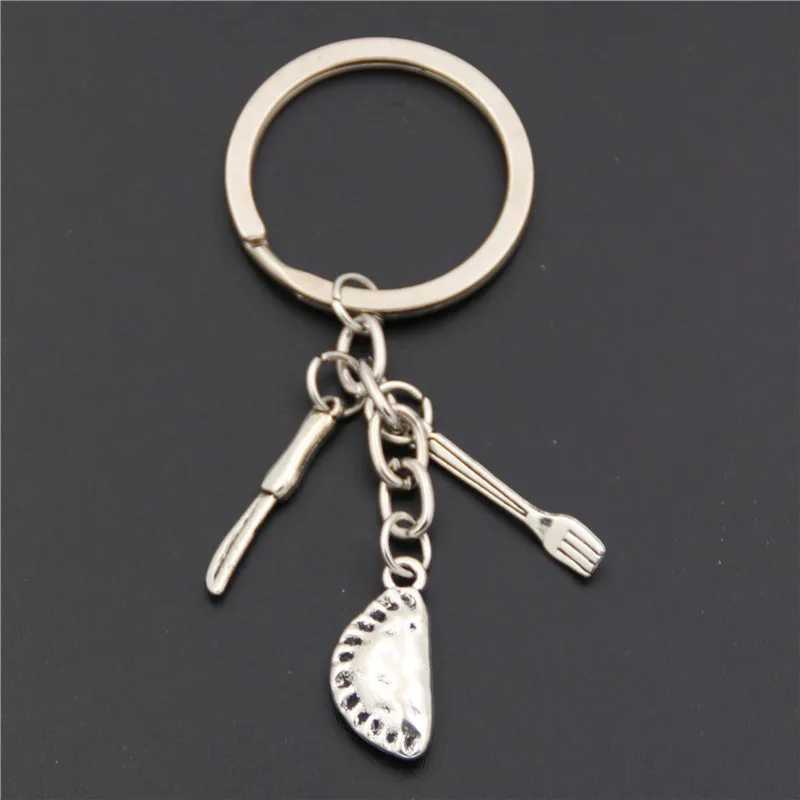 Keychains Lanyards Summer Pizza Ice Cream Dumpling Key Chains Foodie Jewelry Creative Kitchen Tools Accessorise Frech Fries Q240403