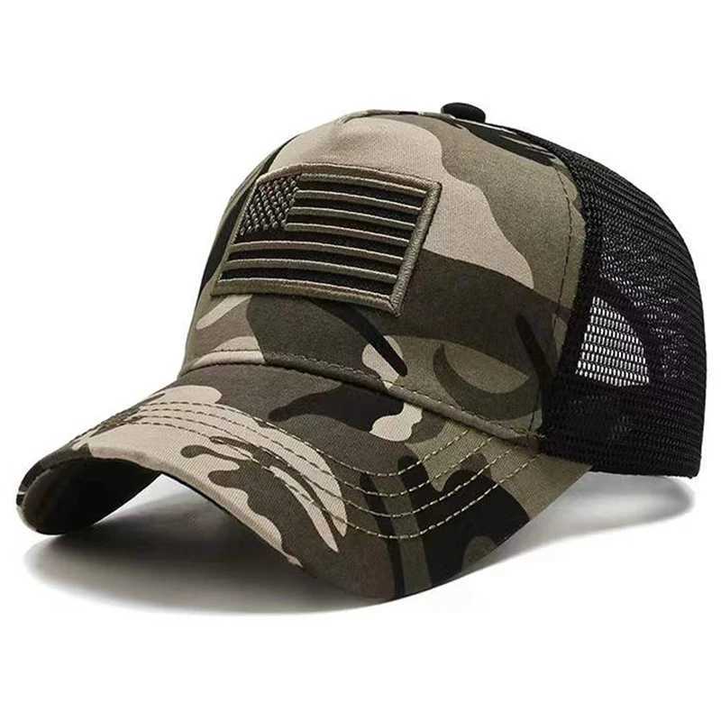 Ball Caps US Flag Set Baseball Hat Summer Houstable Mens Tactical Unisexe Hip Hop Outdoor Sports Truck Q240404