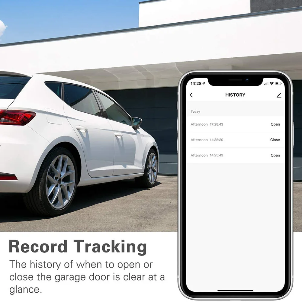 Control Tuya Smart Alexa Google Voice Command Wireless WiFi 2.4GHz Garage Door Opener Controller Timer Remote Control No Hub Required