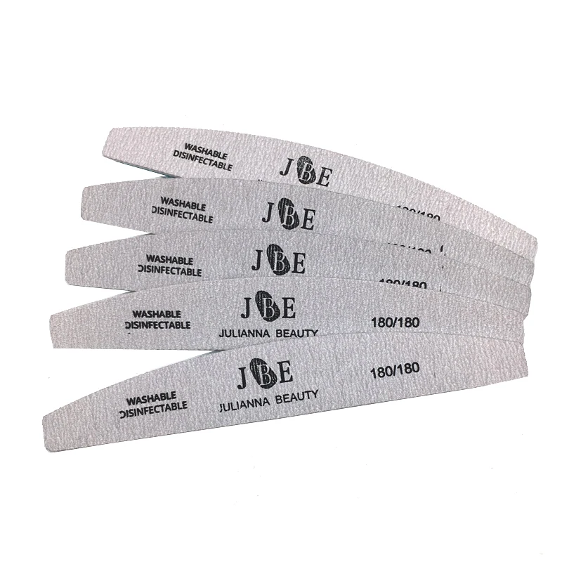 Kits Julianna Beroep 2 Side Nail Sandpaper File Sanding 180/180 Nagelbuffer Salon Glitter Manicure Procedures Nagelgereedschap