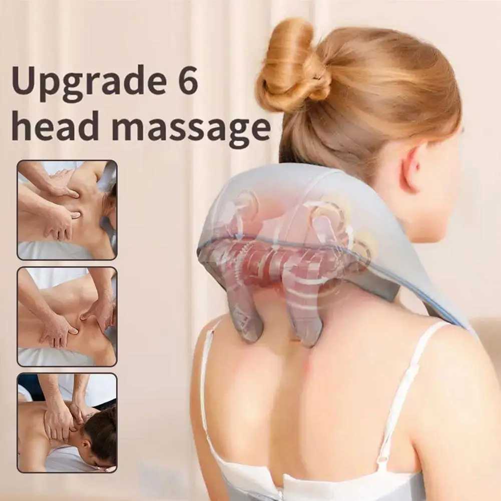 Masseur corporel complet couche électrique et dossier arrière masseur sans fil de fil et de massage arrière de massage du dos détente pétricole de massage cervical E7L1 240407