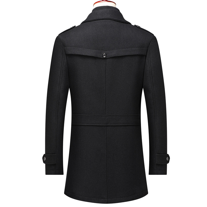 Men's Trench Coats Men Cashmere Outwear Jacket Winter Jackets Overcoats Wool Blends High Quality Windproof Male Business Casual Windbreaker Long Tweed Trench Coats