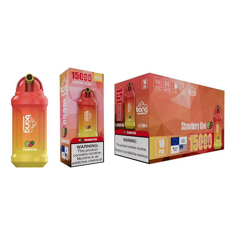 Original Bang 15000 Puffs Einweg -Vape Pen Puff 15K wiederaufladbare Mesh -Spulen -Zigaretten 0% 2% 3% 5% VAPER 22 Geschmacksrichtungen