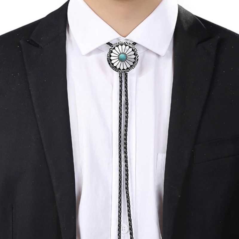 BOLO TIES COWBOY TRACE Ajustement pour Halloween Carnivals Party Man TEENS SHIRT COSTUME Costumes accessoires Gentleman 240408