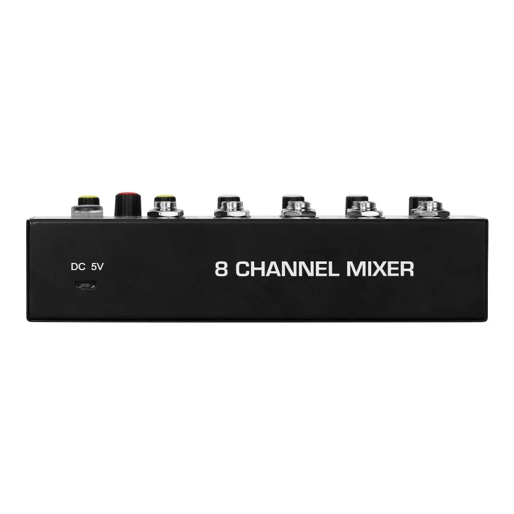 Player 8 Channel Professional Mini Digital Microphone Mixing Audio Sound Mixer Console pour le téléphone PC Famille KTV Campus Meeting