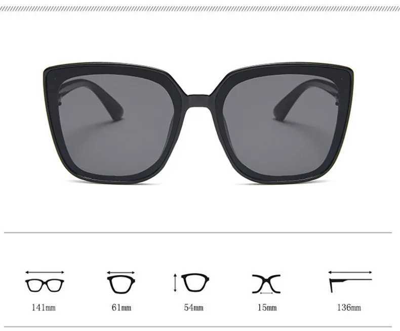 Occhiali da sole in plastica alla moda Eye Womens Occhiali da sole oversize Designer retrò a specchio femminile Uv400 oculos occhiali da sole240403