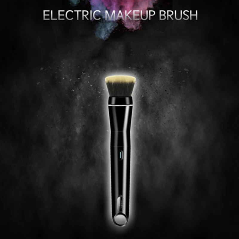 50LD Portable Electric Makeup Brush 360 Roterande kosmetiska pulverborstar 240403