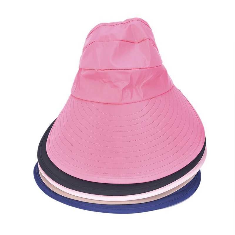 Brede rand hoeden emmer hoeden zomer zonbescherming vouwen zonnepanelen voor vrouwen brede rand dames strand vizier hoed meisje vakantie uv bescherming zon hoed 240407