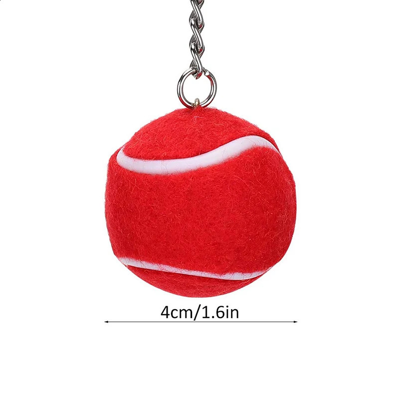 6st Mini KeyChain Tennis Party Gaves Tennis Ball Key Ring Tennis Bag Pendant Sports Keychain 240402