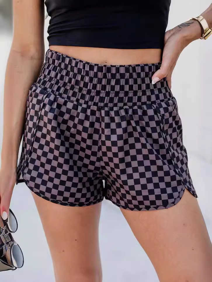 Летние шорты в Instagram Женские модные цифровые печати свободные укороченные брюки