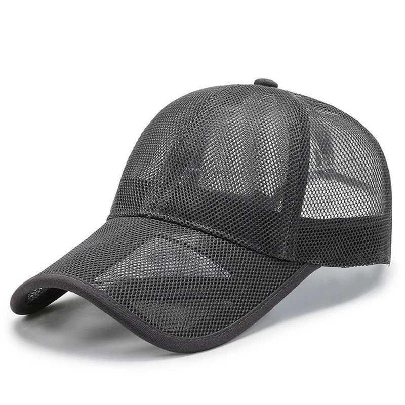 Ball Caps Mens 2023 Été Tous le chapeau de baseball net Séchage rapide refroidissement Protection solaire Randonnée Golf Running Alivable Bouton Q240403