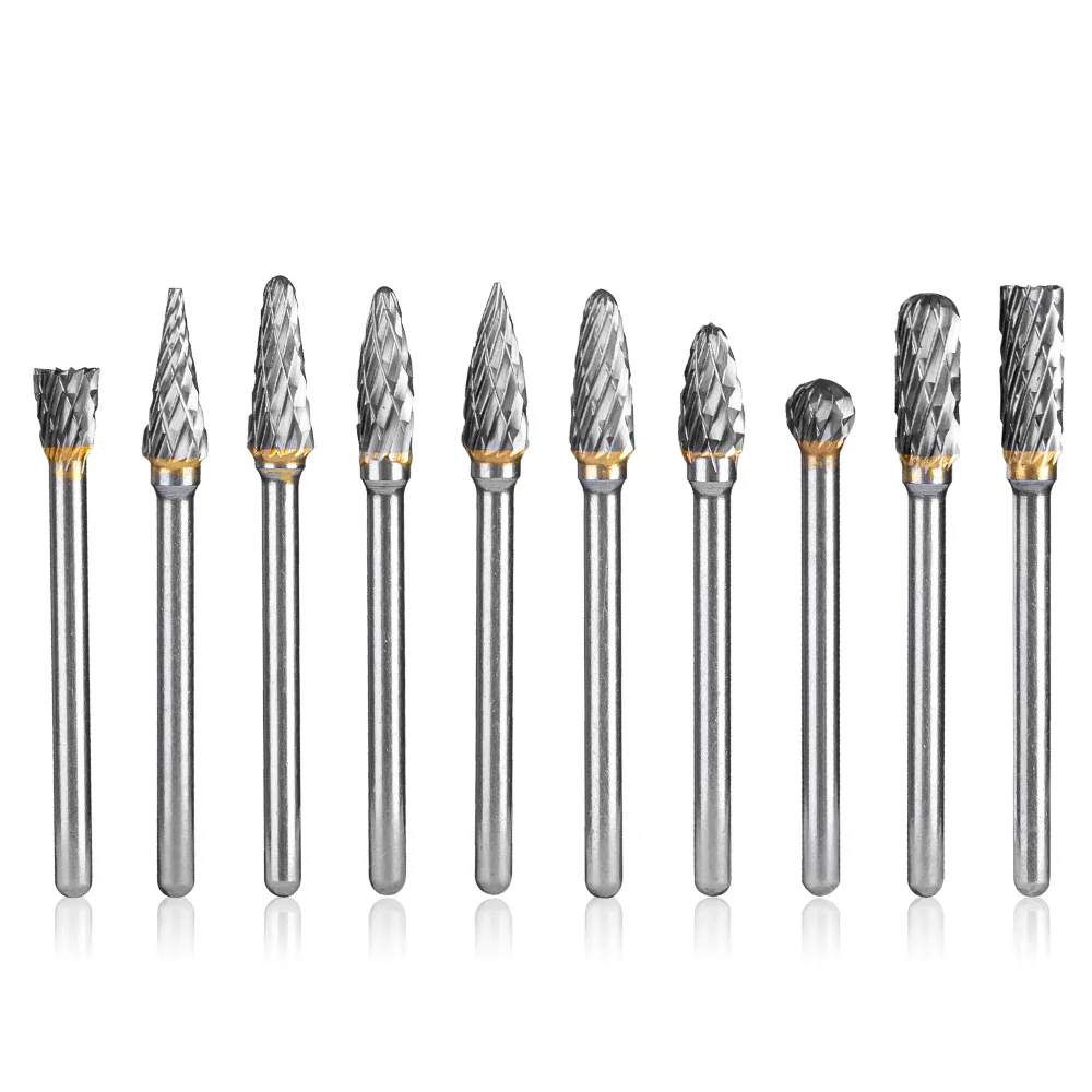 Molduras tungstênio carboneto preto broca de unhas conjunto kit de broca elétrica de manicure para moagem de equipamentos de arte de rebarbas de moagem acessório de equipamentos de arte