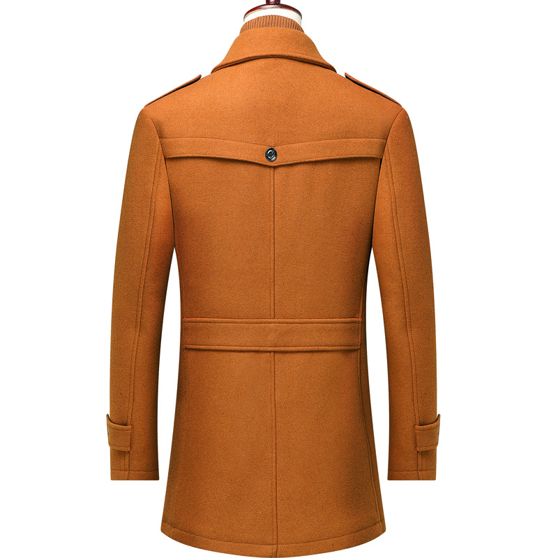 Men's Trench Coats Men Cashmere Outwear Jacket Winter Jackets Overcoats Wool Blends High Quality Windproof Male Business Casual Windbreaker Long Tweed Trench Coats