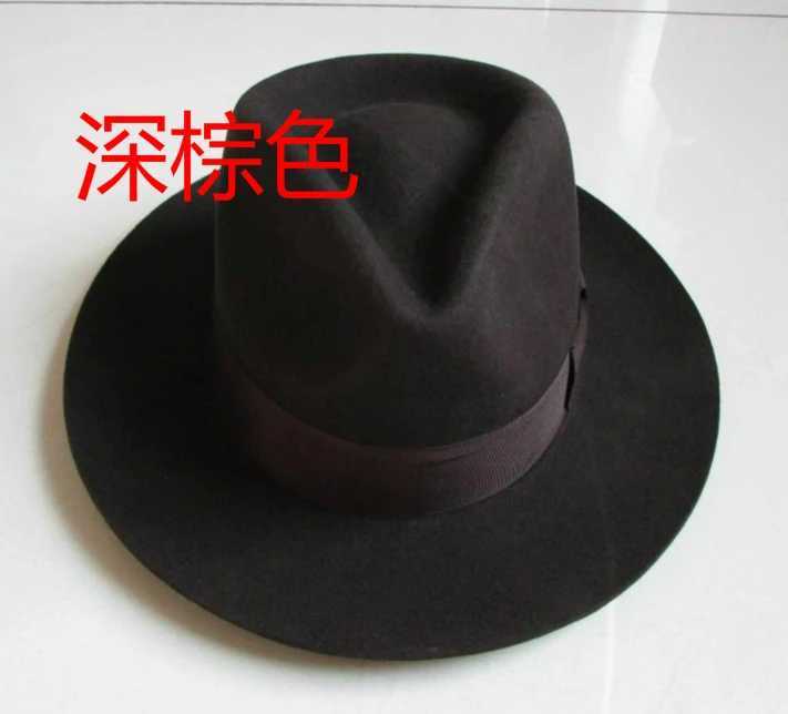 Chapeaux à bord large chapeau seau de laine Fedora chapeau unisexe en feutre Fedoras chapeaux de mode adulte