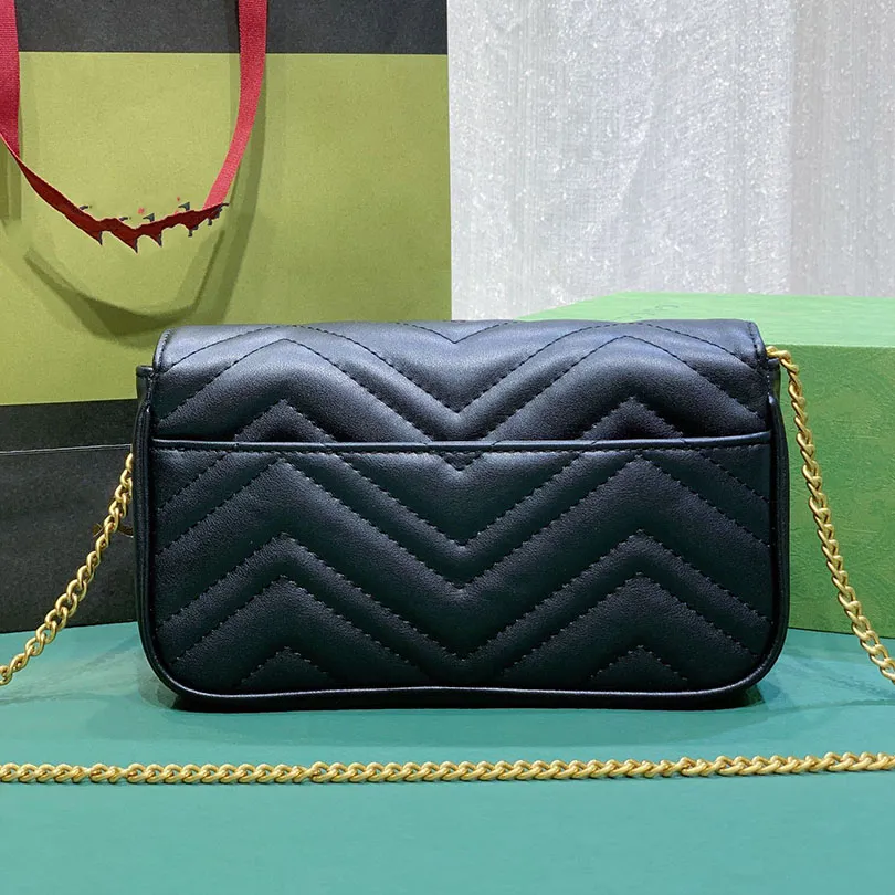 Top Quality Designers Bags Womens Marmont Shoulder Bag Chain Wallet Card Bag Handbags Messenger Totes Fashion Metallic Handbag Classic Crossbody Clutch Pretty