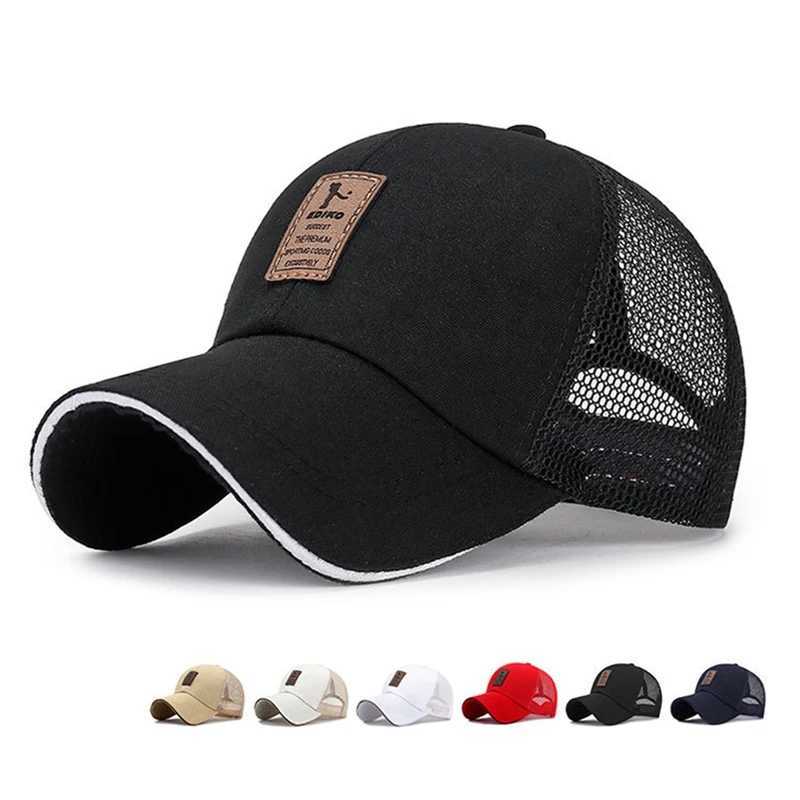 Шариковые шапки унисекс дышащая сетчатая шляпа на открытом воздухе с ультрафиолетовой защитой лошади на рыбалке гольф спортивных бейсбол Q240403 Q240403