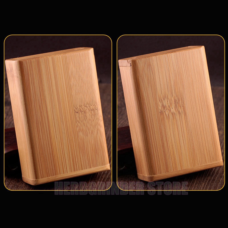 COOL More Patterns Natural Wood Cigarette Cases Dry Herb Tobacco Holder Stash Case Storage Box Portable Magnet Sliding Cover Smoking Wooden Container