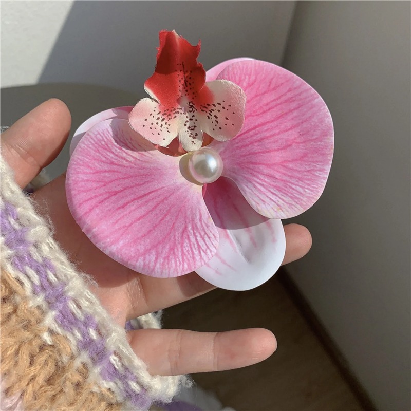 Orchid Hair Clip dla kobiety sztuczne kwiaty do włosów