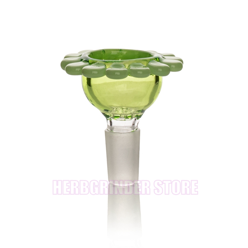 Fumo colorato fiore di vetro 14 mm 18 mm Schermata da giuntura maschio Filtro sostituibile non slip maniglia di petalo a secco olio di tabacco da olio di tabacco bongs strumento di tubo d'acqua del giaccino dhl