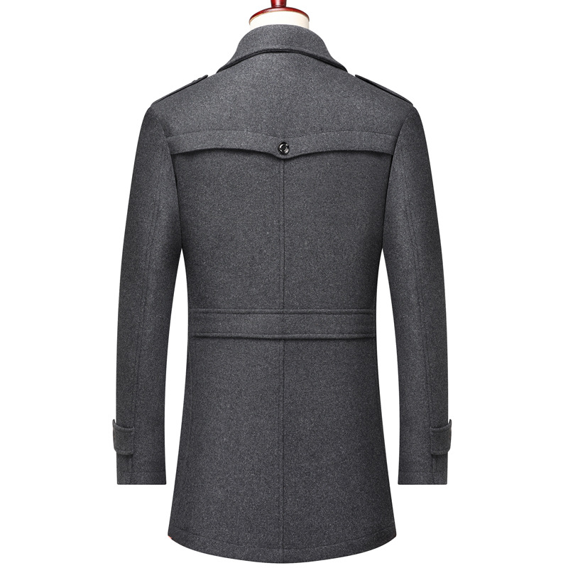 Men's Trench Coats Men Cashmere Outwear Jacket Winter Jackets Overcoats Wool Blends High Quality Windproof Male Business Casual Windbreaker Long Tweed Trench Coats