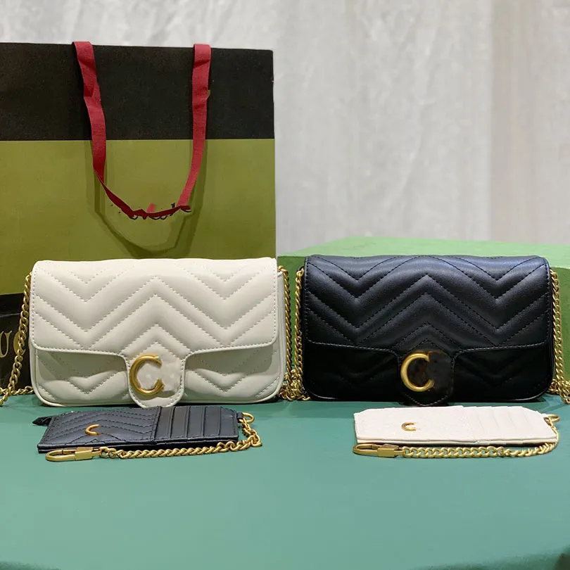 Top Quality Designers Bags Womens Marmont Shoulder Bag Chain Wallet Card Bag Handbags Messenger Totes Fashion Metallic Handbag Classic Crossbody Clutch Pretty
