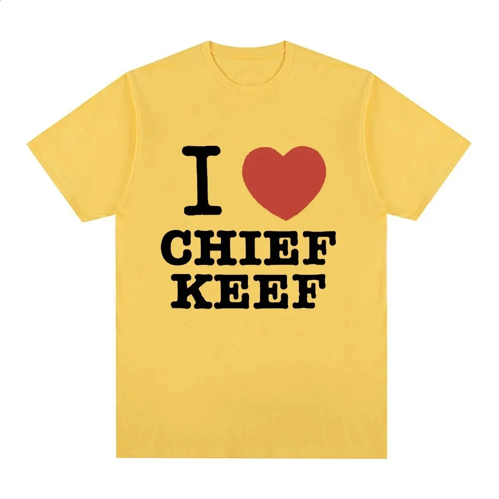 I Love CHIEF KEEF Women Fashion T-shirt Clothing Y2K T Shirt Men Graphic Printed Fashion Harajuku Clothes Causal Tops Tee 240322