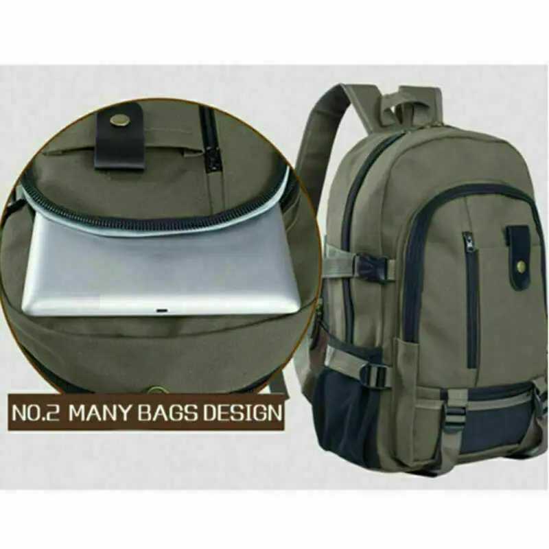 Multifunctionele tassen heren canvas backpack lucksack werk sporten wandelen jongens college tas yq240407