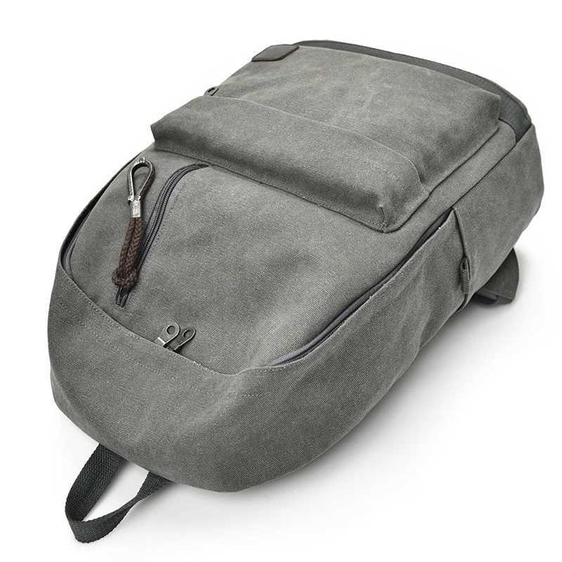 Multifunktionsväskor Dida Bear 2023 Womens Canvas Ryggsäck Youth Boys and Girls Trave Laptop Mochila Rucks Sock Gray YQ240407