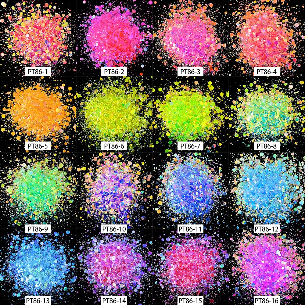 Tool 500g/bag Nail Art Holo Mixed Hexagon Chunky Nail Glitter Sparkly Diy Decorations Flakes Slices Polishing Manicure Glitters Cpd86