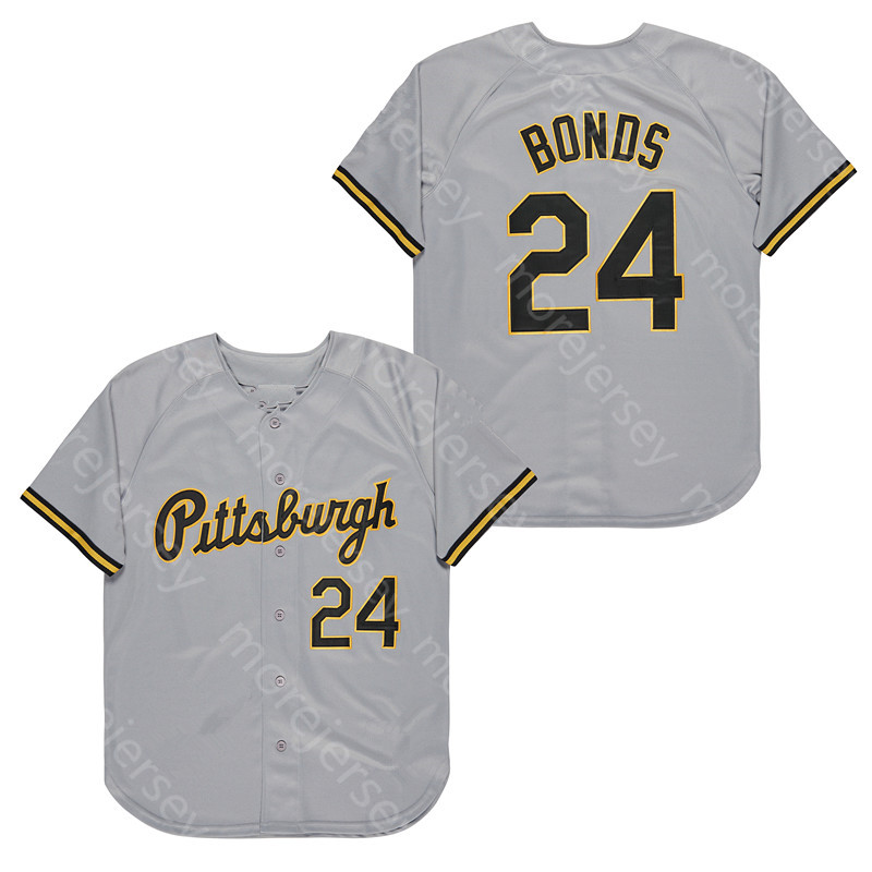 Barry Bonds Jersey 24 25 Vintage Cream Yellow Black White Pinstripe Pullover Person Patch Size M-3XL