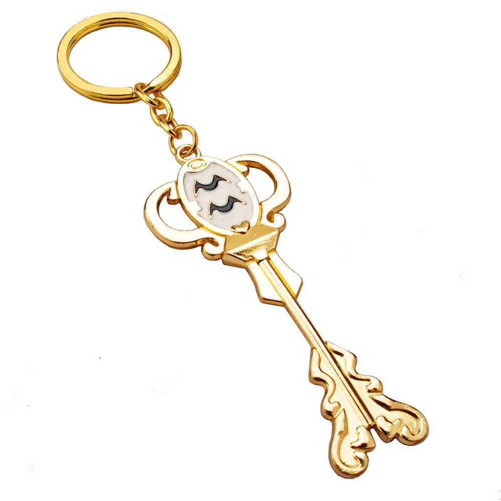 Keychains Lanyards Fairy Tail Lucy Zodiac Spirit Gate Keychain Femme 12 Constellations Email Pendant Pendant peut collecter les bijoux Q240403