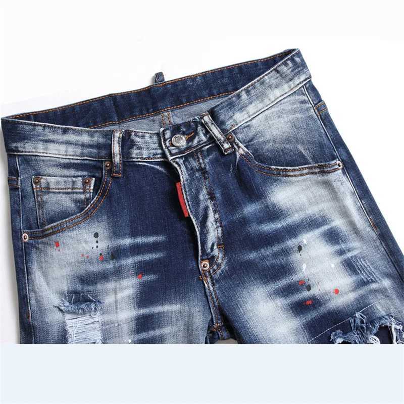 Jeans pour hommes Nouveaux jeans élastiques ultrathin blancs et hiver