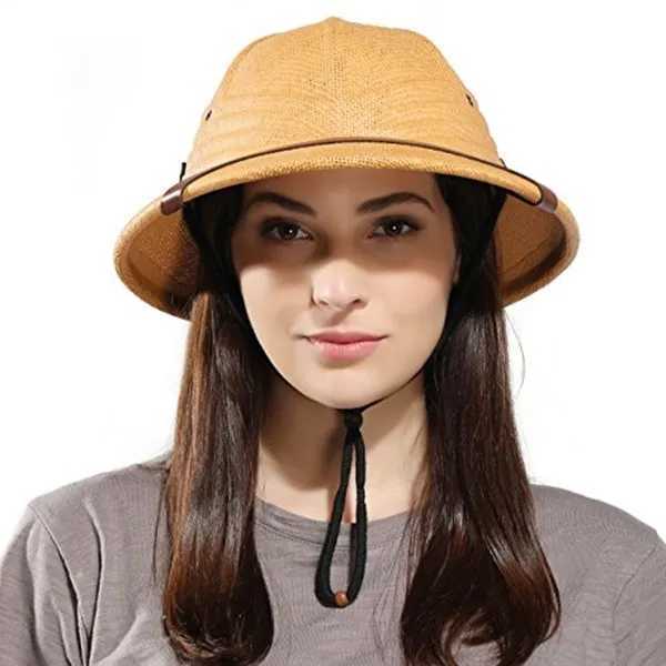 Stingy Brim Hats Parents and children in Vietnam Toquilla straw hat pit sun boys girls war military British explorer Wildlife Park jungle miner Q240403