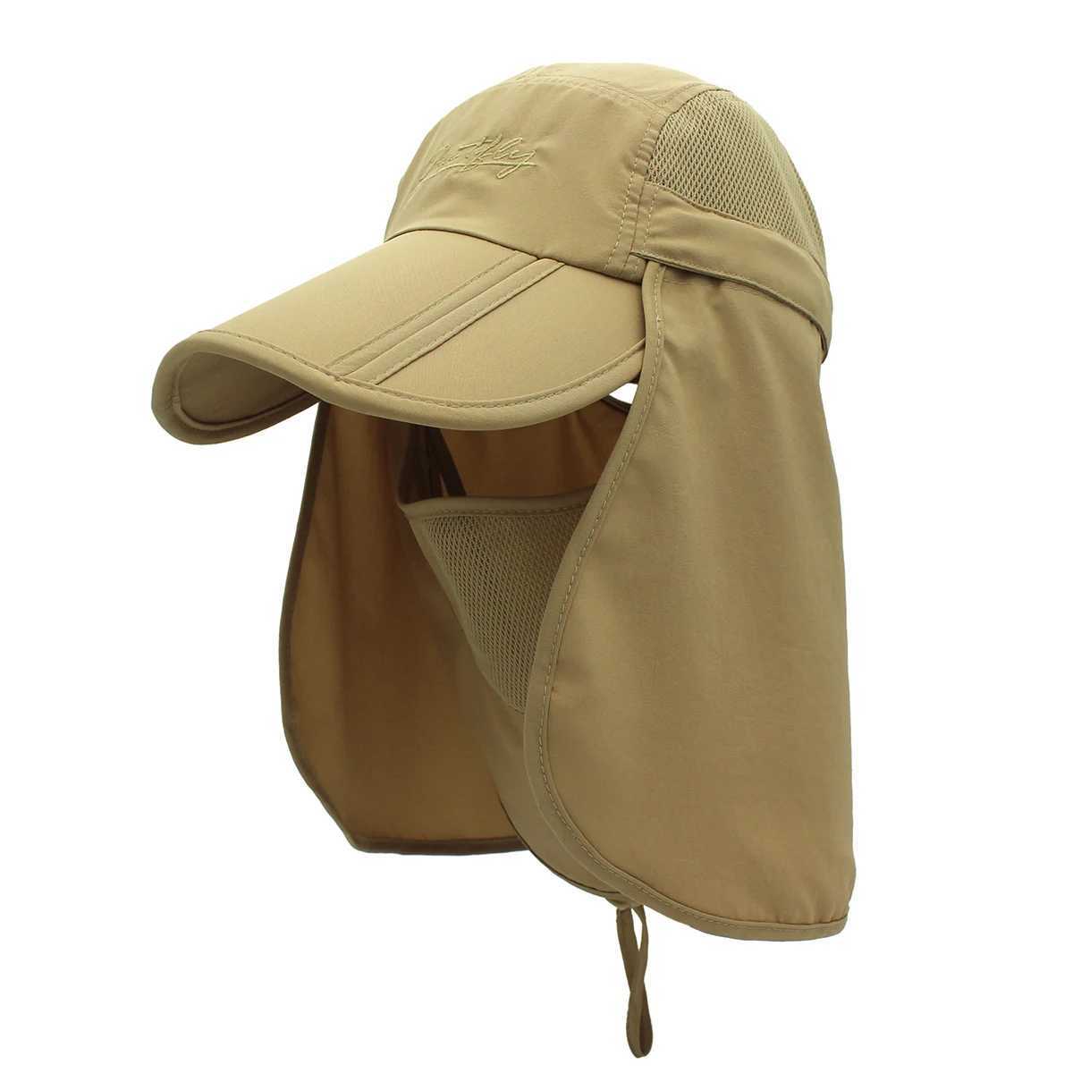 Ampia brim Hats Bucket Connectyle Mens Women UPF 50+ Sun Visor Cappello Regolabile pesca con rimovibile Maschera maschera Cap Outdoor Q240403