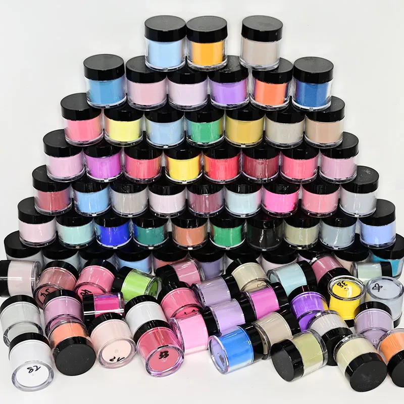 Flaschen zufällig 20 Bottle Acrylpulver für Nagelverlängerungsbauer Dippulverpulver Nagelkunst Carving Dekoration für Maniküre 3 in 1