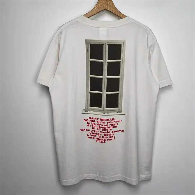 T-shirty męskie T-shirt Vintage Saint Michael High Street Prined Planowany szwu starych męskich kobiet wysokiej jakości koszulka J240402