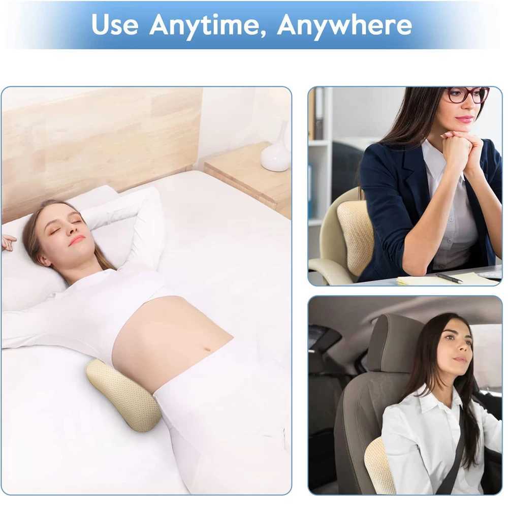 Full Body Massager TIKE Inflatable Lumbar Support Cushion Portable Neck Shoulder Posture Correct Massage Pillows Orthopedic Back Pain Relief 240407