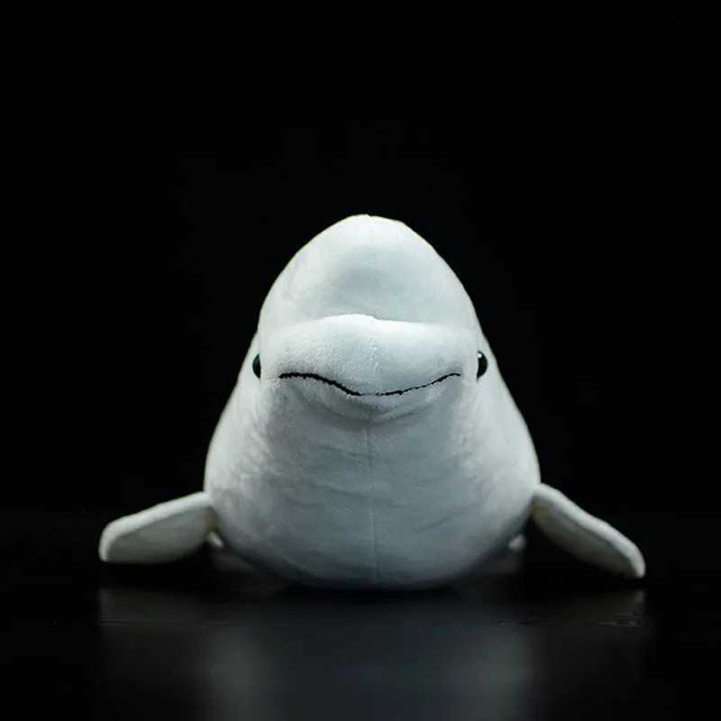 Movies TV Plush toy 40CM Length Lifelike White Whale Stuffed Toy Soft Real Life Ocean Animal Beluga Whales Plush Toys Gifts 240407