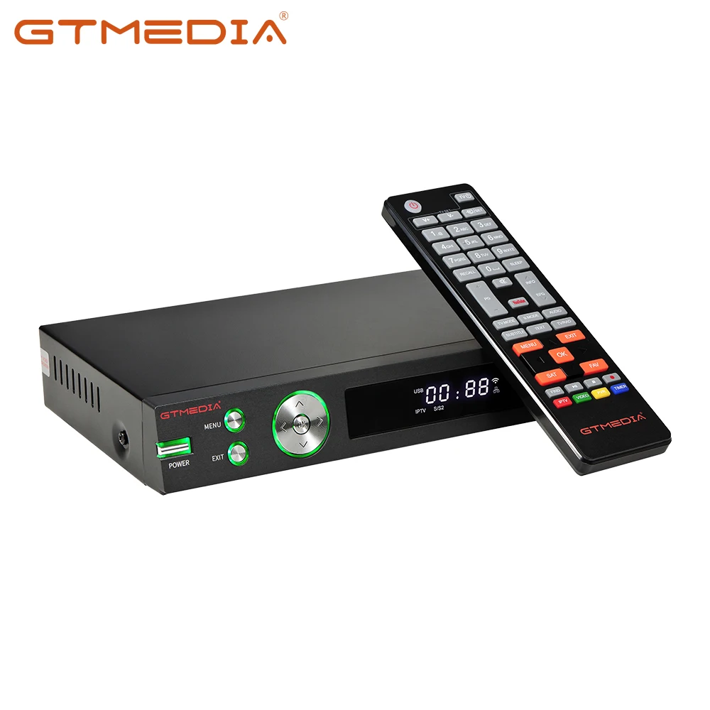 Box GTMedia V8 Turbo Receptor DVB S2/DVBT2/DVB C Combo TV Box H.265 Satellitmottagare Settopbox AVS+ VCM/ACM/MULTISTREAM/T2MI