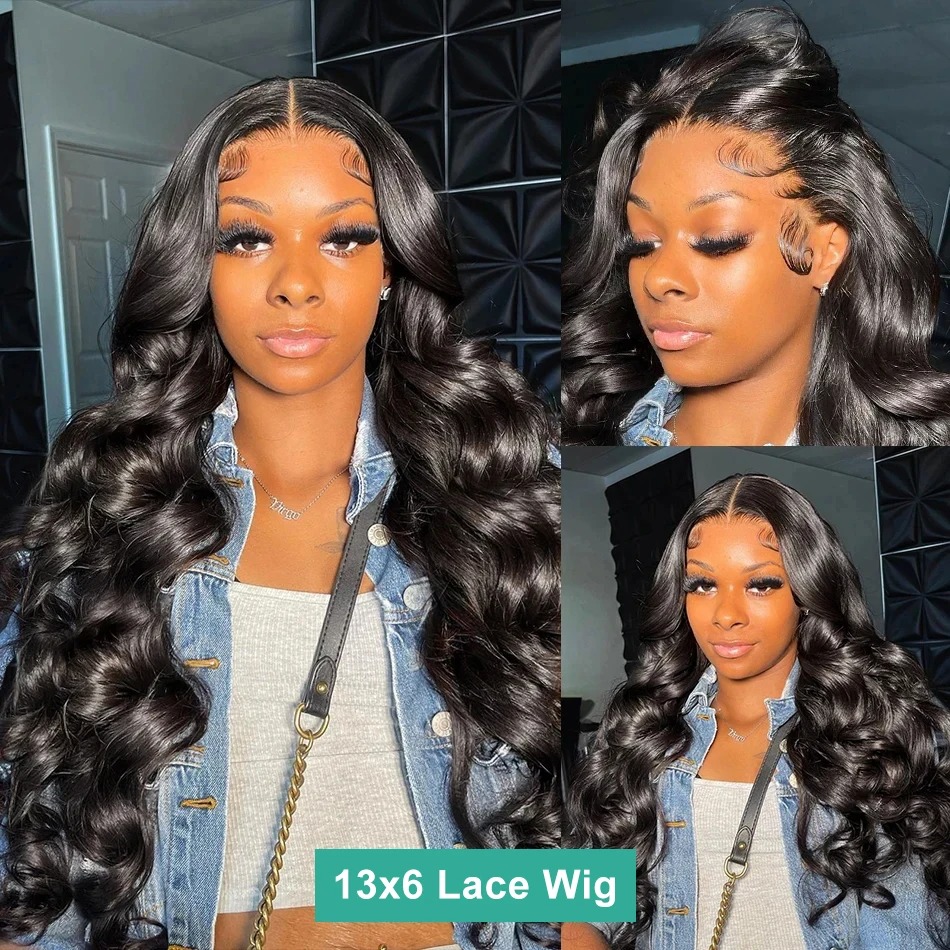 250 densité 13x6 HD Lace Frontal Wig Wig Wig Hair Human Prêt à porter Wave Body 5x5 Ferme de lace