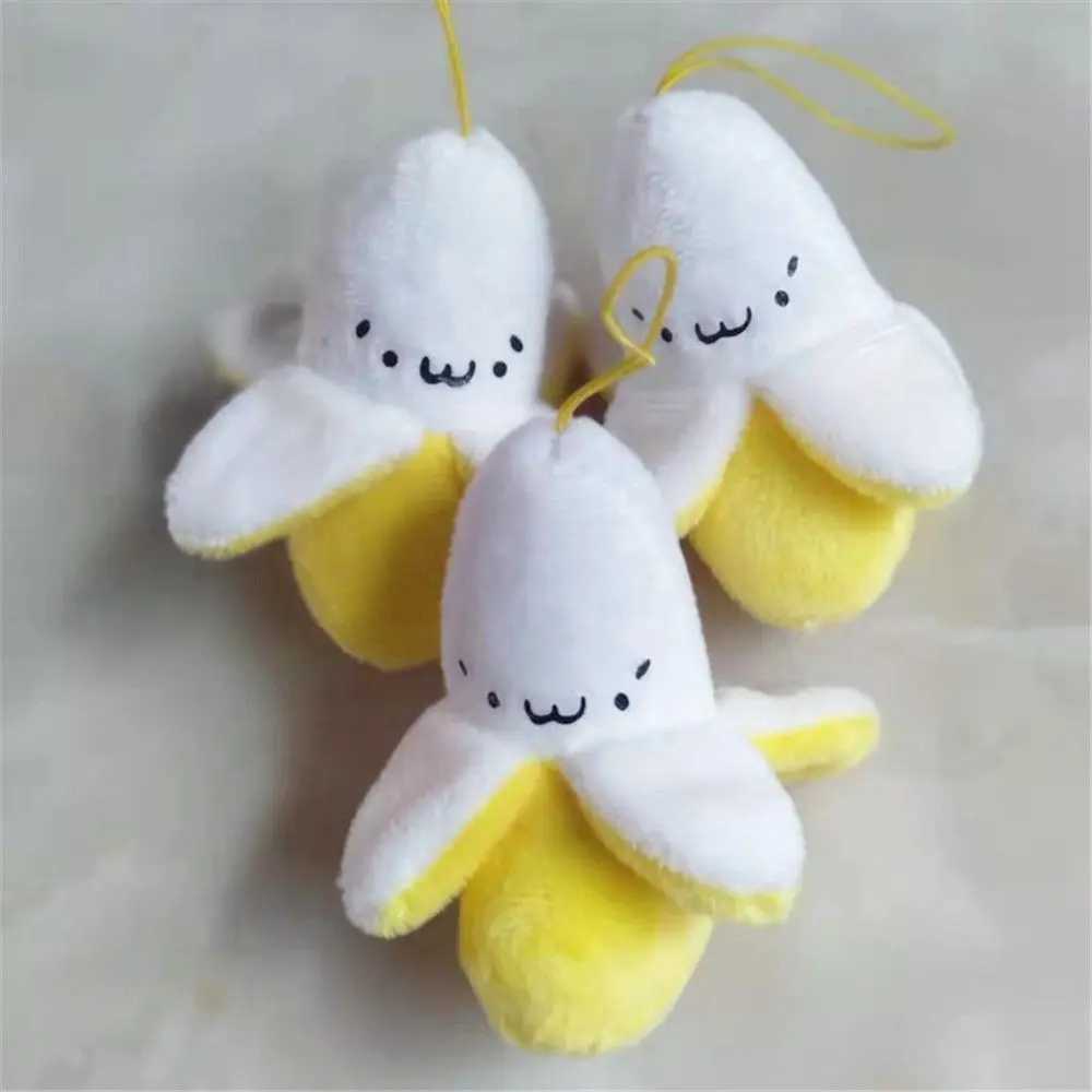 Tornari percorsi Nuovi mini graziosi pendenti banana a sospensione torchia morbido piena peluche giocattolo take keyring telefono regalo decorativo Q240403