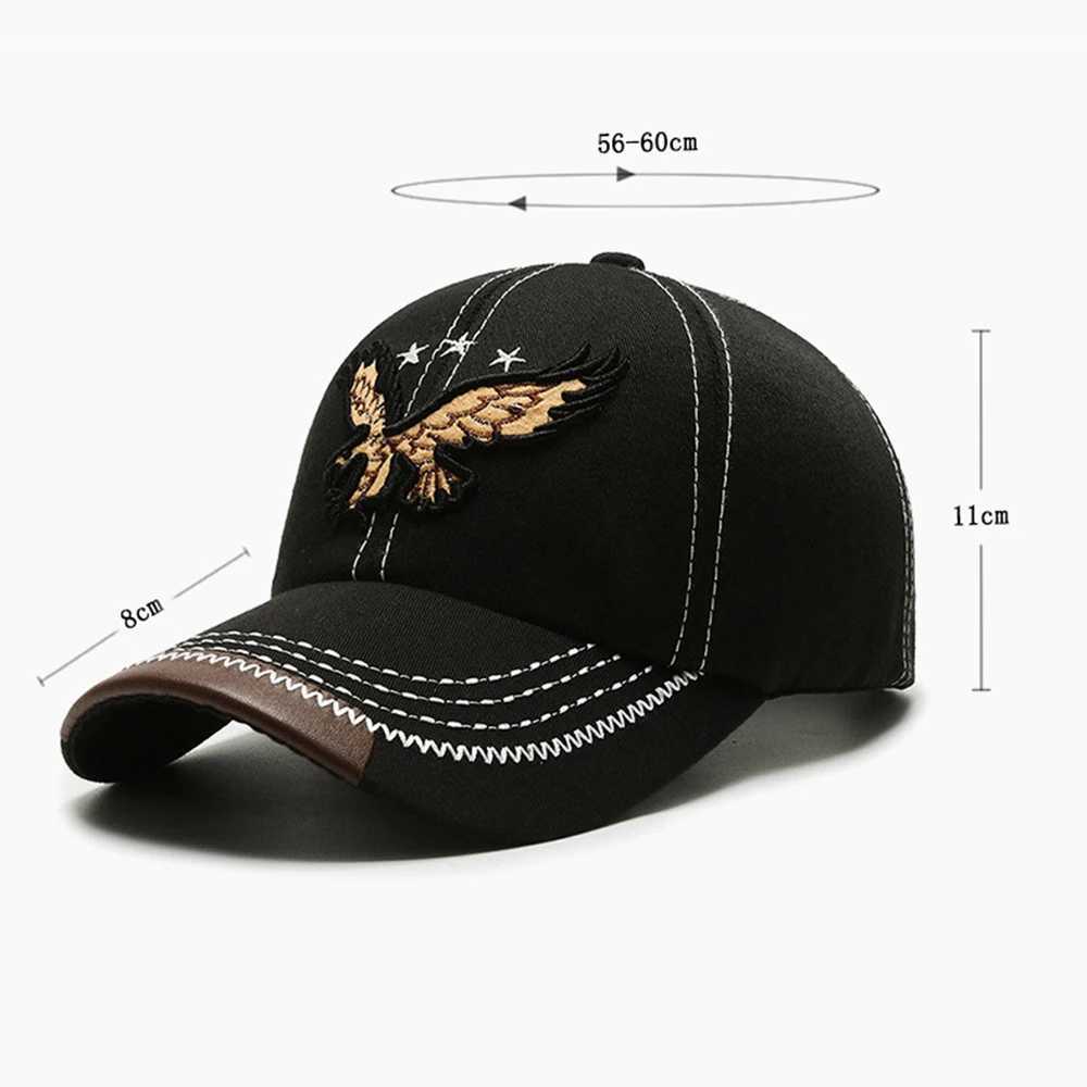 Kapity Ball Caks Fashion Eagle haftowany męski kapelusz 2023 NOWOŚĆ Outdoor Golf Womens Sport Button oddychający bawełniany baseball Słońce Q240403