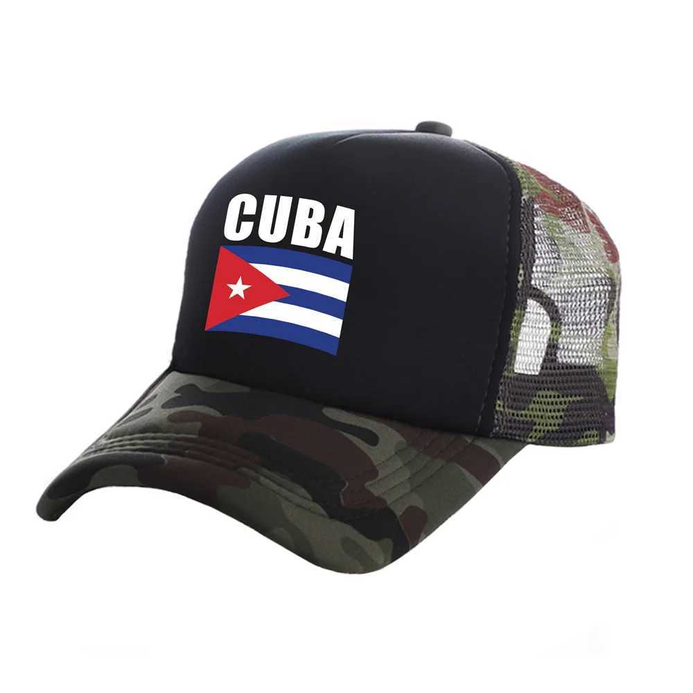 Ball Caps Cuban Truck Hat Mens Cool Flag Baseball Summer Neutral Mesh Q240403